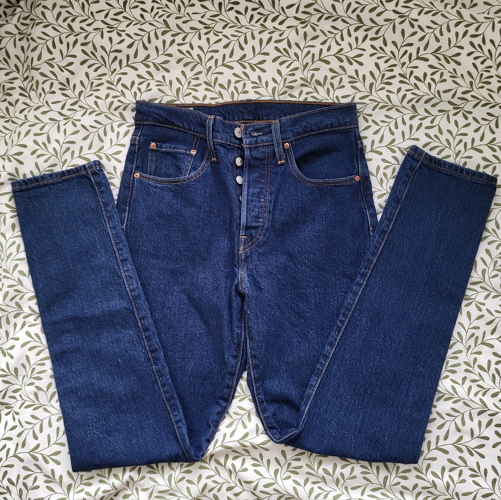 Levis 501 Skinny Jeans - High Rise - Women's Blue Jeans